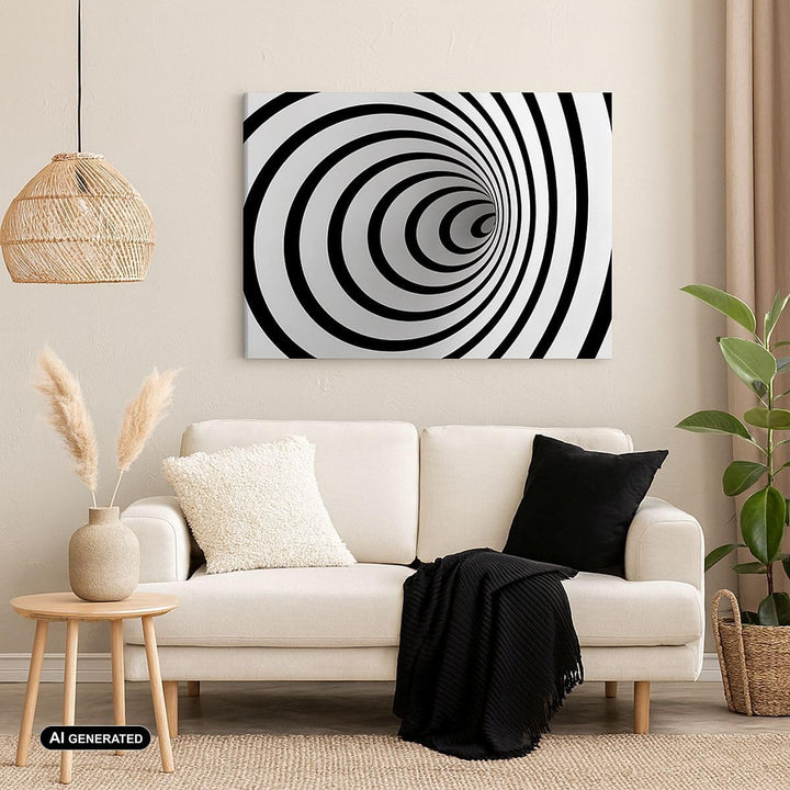 Bilder auf Leinwand 100x70cm Leinwandbild Spirale abstrakt komposition Gross Wanddeko Bild Schlafzim