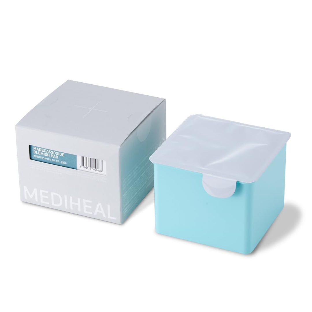 MEDIHEAL Madecassoside Blemish Pad – Quadratische Gesichtswasser Pads aus Baumwolle mit Centella Asi