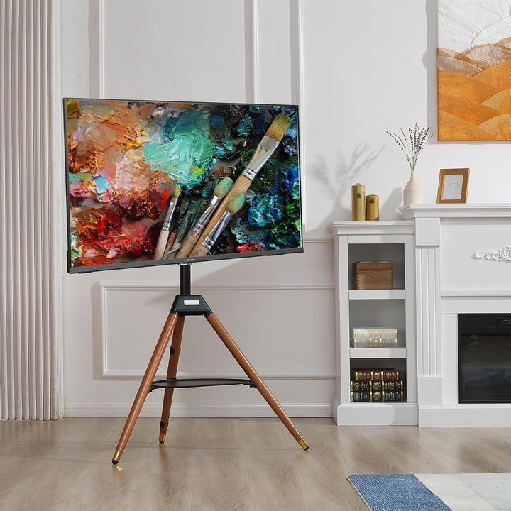 ETHU Ständer Tripod Fernsehständer，TV Stand für 32-65 Zoll Fernseher, Modern TV Standfuss Höhenverst
