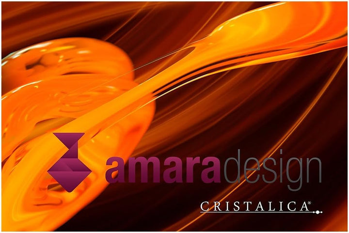 CRISTALICA Blumenvase Bouquet Vase Glas Vase Goa Schwarz Gelb Rot 37 cm Tischvase Tischdeko Hochzeit