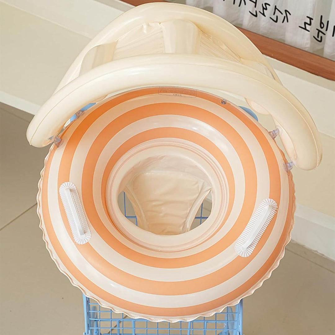 Baby Schwimmreifen Mit Sonnendach - Kleinkinder Schwimmhilfe Aufblasbar - Schwimmring Mit UV-Schutz