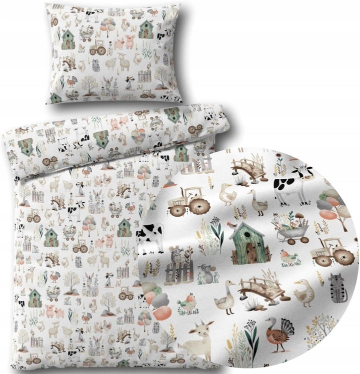 PLUMERI Kinderbettwäsche 100x135 + 40x60 100% Baumwolle Weiche &amp; Farbenfrohe Bettwäsche für Babys Mä