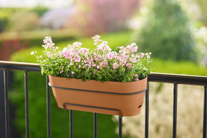 elho Vibia Campana Balkonkasten Allin1 50 mit Wasserreservoir - Übertopf für Balkon - 100% recycelte