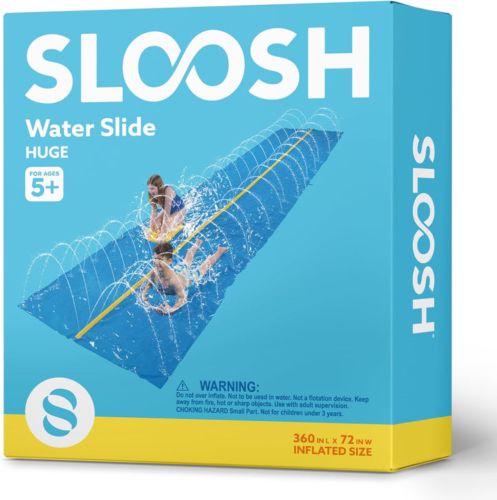 Sloosh riesige Wasserrutsche, 914cm x 183cm Rasen Wasserrutsche mit eingebautem Sprinkler und 2 Slip