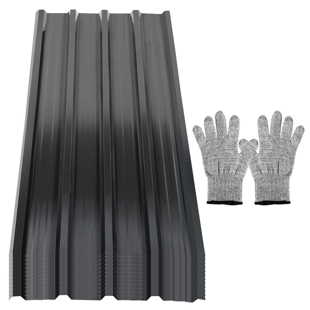 Trapezblech 12er Set,Dachplatten 129cm x 46cm,7m²,Wellblechplatten für Dach,Carports,Zwingern,mit Sc