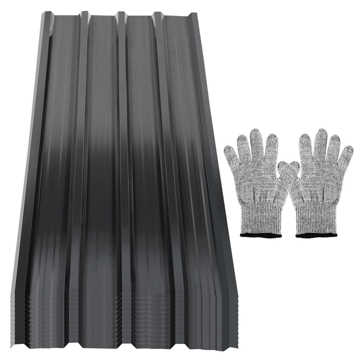 129cm x 46cm Trapezblech 24 Stück, Verzinkte Stahldachplatten 0,25 mm Stärke Wellblechplatten für Da