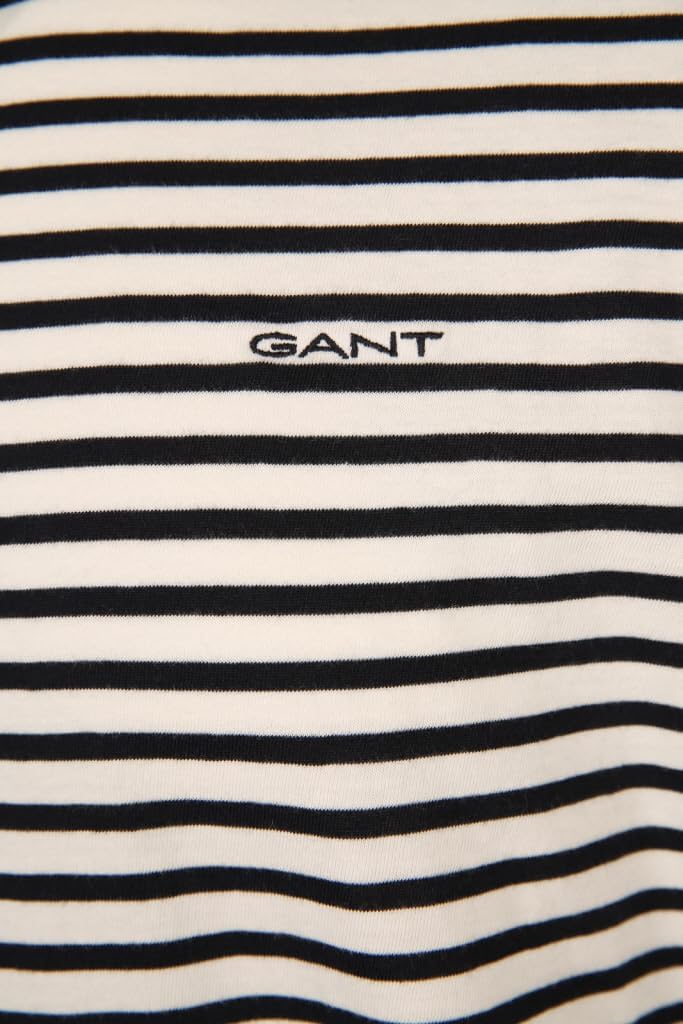 GANT Herren Striped T-Shirt MIT Streifen M Evening Blue, M Evening Blue