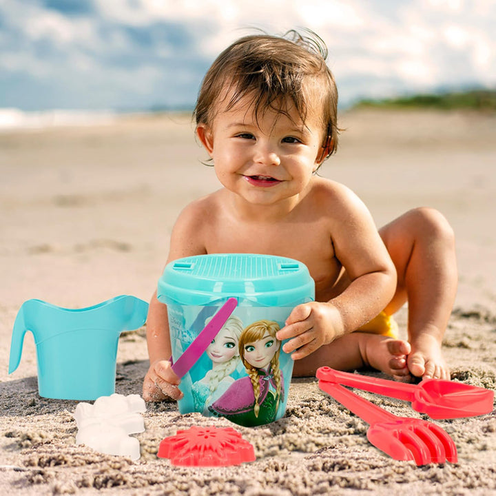 ColorBaby Disney-Frozen Rucksack Strandkorb D18 cm C/4 Acc + 2 Formen 18 cm mit Zubehör, Mehrfarbig,