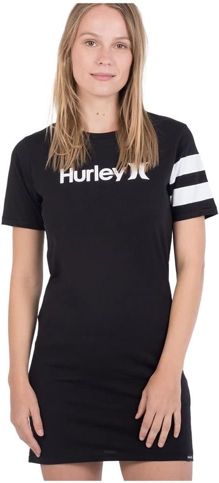Hurley Damen W Oceancare O&o Tee Dress Lässiges Kleid S Schwarz, S Schwarz