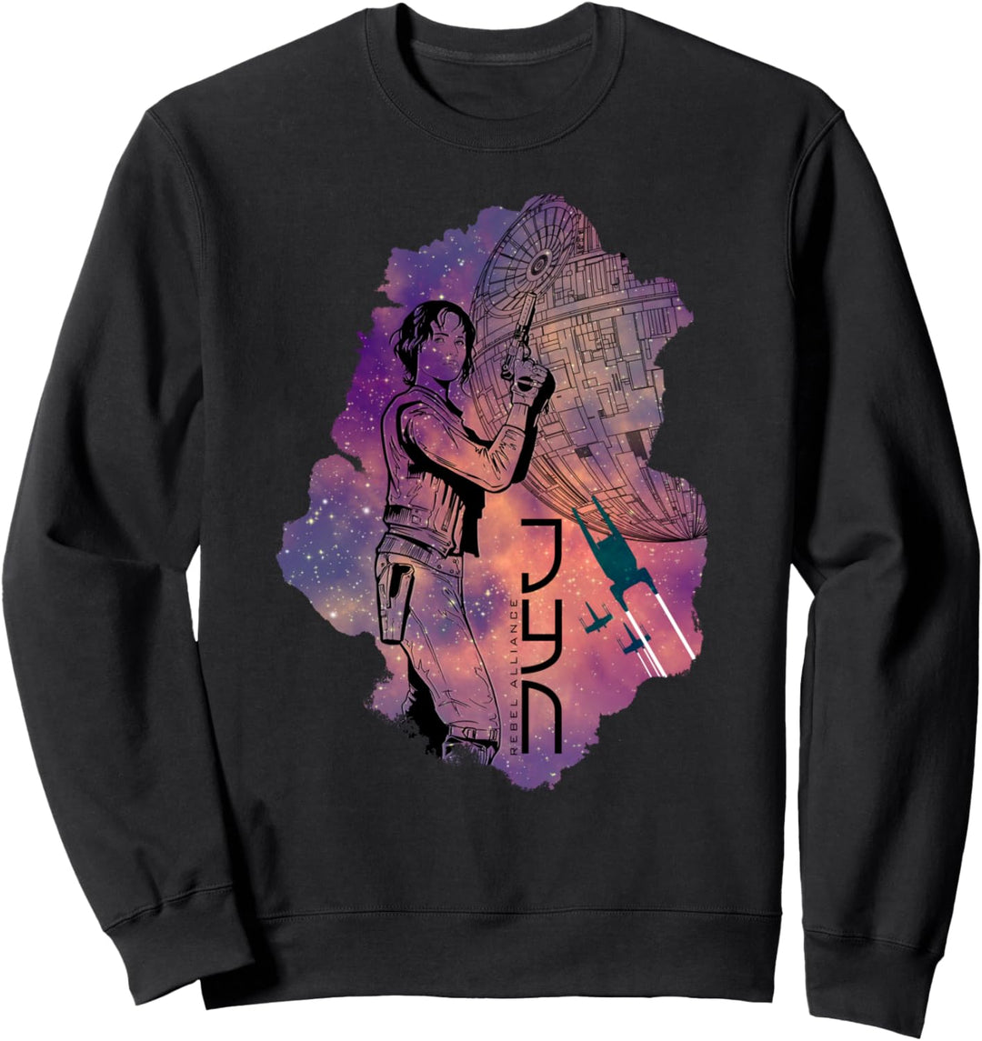 Star Wars Rogue One Jyn Cartoon Space Print Sweatshirt