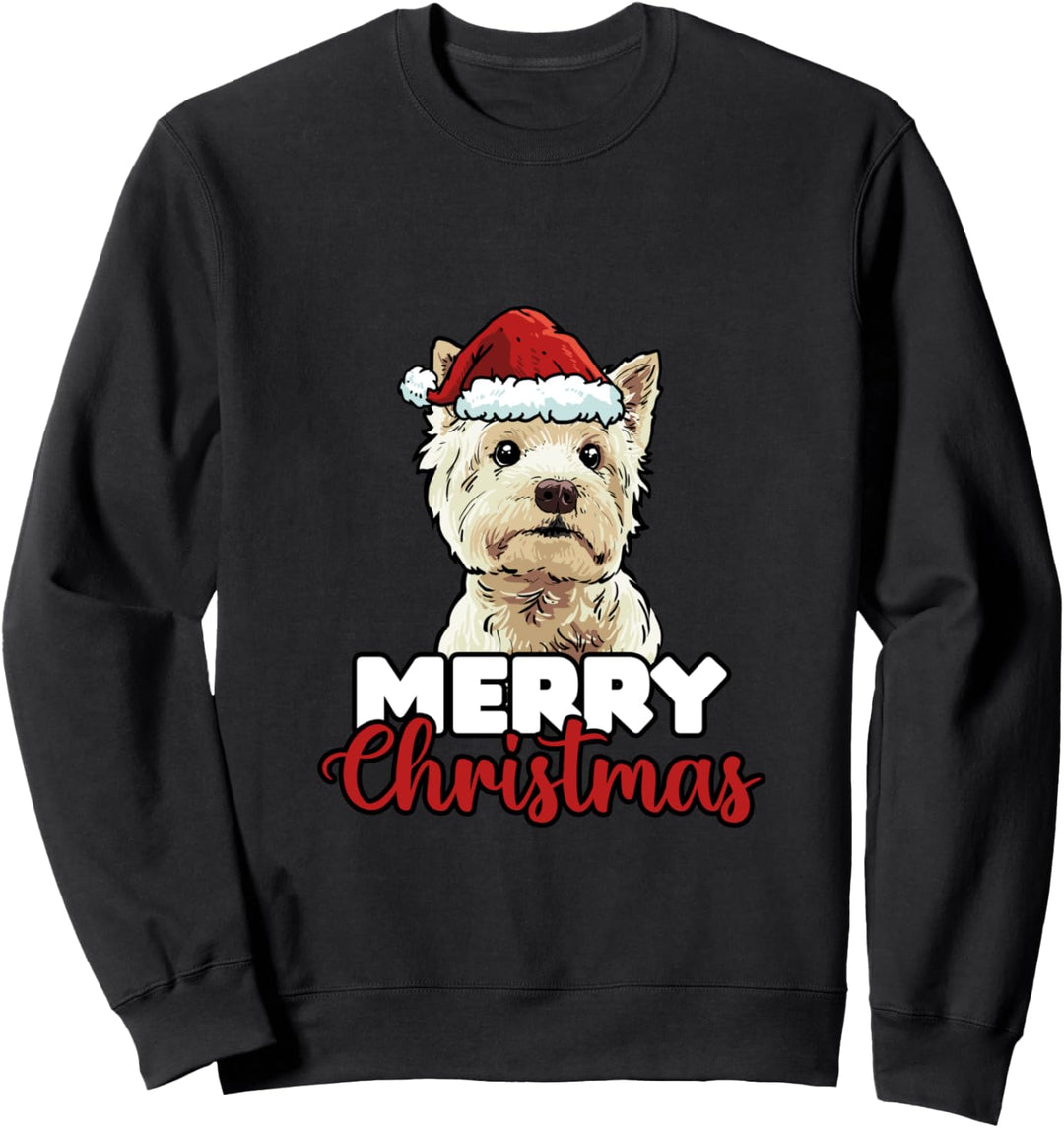 Merry Christmas West Highland Terrier Hundelieber Geschenk Sweatshirt