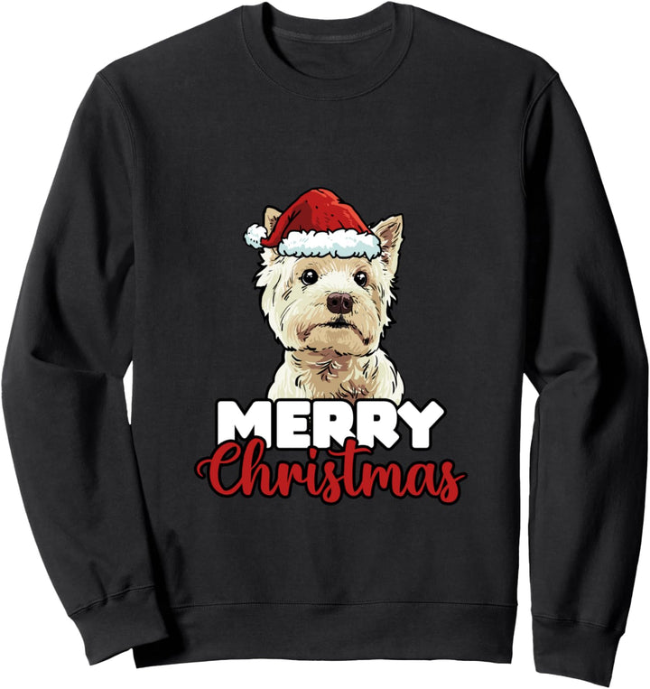 Merry Christmas West Highland Terrier Hundelieber Geschenk Sweatshirt