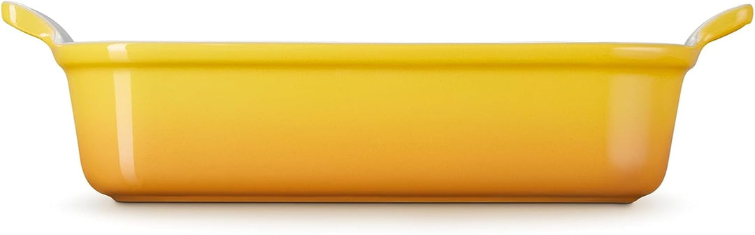 Le Creuset Rechteckige Auflaufform Tradition aus Steinzeug, 26 cm, 2.4 Liter, Nectar, 71102266720001