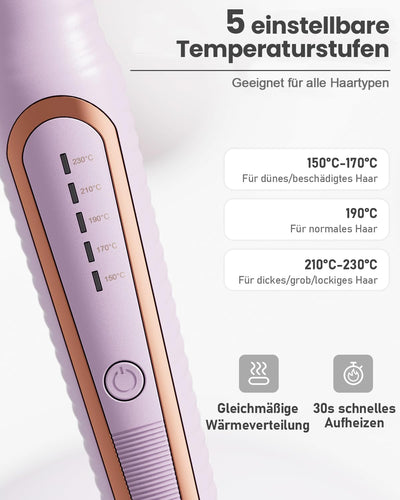 Bestauty 3 in 1 Thermal brush [38mm 32mm 45mm] Lockenstabbürste [5 einstellbarer Temperatur 150-230℃