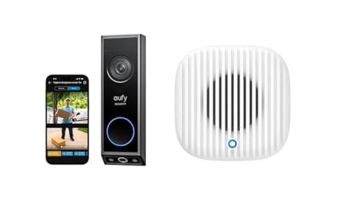 eufy Security Video Doorbell, Chime 2 Additional Bell, Dual Doorbell with Camera with Package Detect