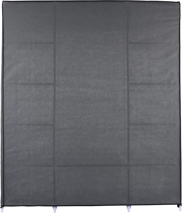 Ribelli Kleiderschrank Stoffschrank mit 12 Fächer und Kleiderstange, ca. 175 x 150 x 45 cm, Faltschr