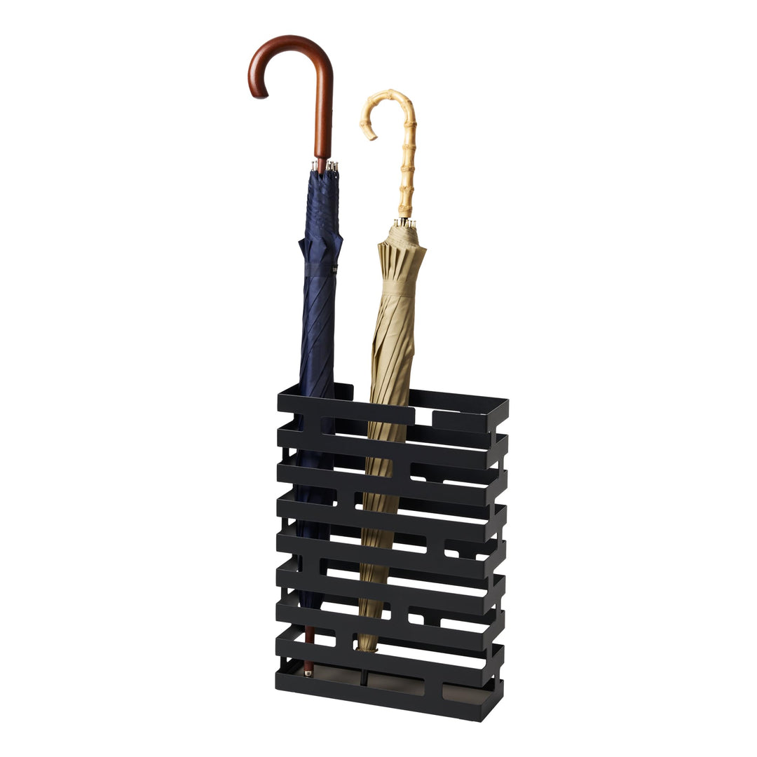 Brick Umbrella Stand Rectangle - black Schwarz, Schwarz