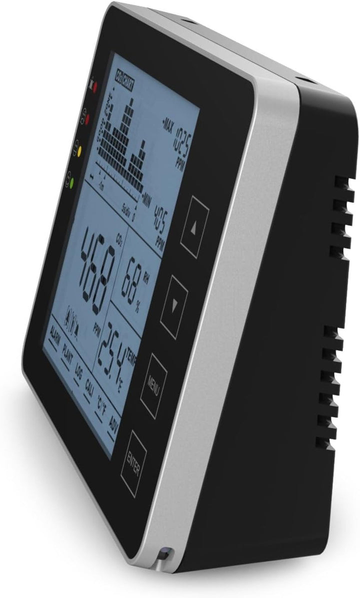 Seben 1200P B CO2 Messgerät und Monitor mit Ampel, akustischer Alarm, Datenlogger für die Messung vo