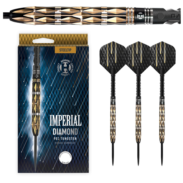 Harrows Imperial Diamond 90% Tungsten Steel Tip Darts 25 Gramm, 25 Gramm
