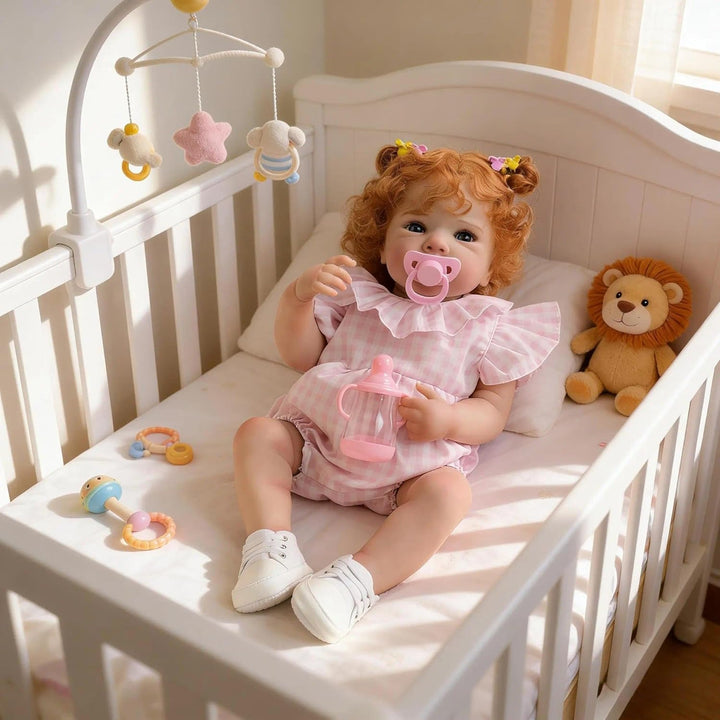 Zero pam Reborn Baby Vollsilikon Lebensecht Mädchen 45cm Realistisch Baby Puppe Mit Haaren Wie Echte