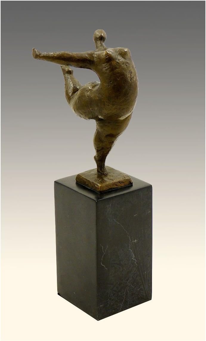 Kunst & Ambiente - Abstrakte Bronzefigur - Beleibte Tänzerin - signiert Milo - Echte Bronze - XXL Tä