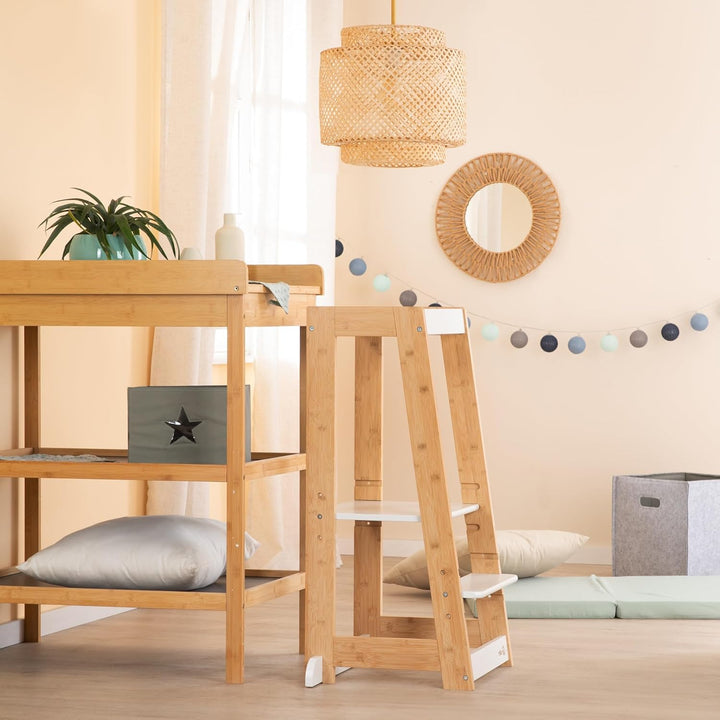 roba Lernturm nach Montessori - Sicherer Tritthocker für Kinder - Ideal als Küchenhelfer - Bis 80 kg