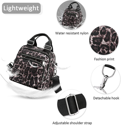 DIRRONA Mode Damen Handtasche Damen Umhängetasche Klein Rucksack Drucken Schultertaschen Multi-Tasch