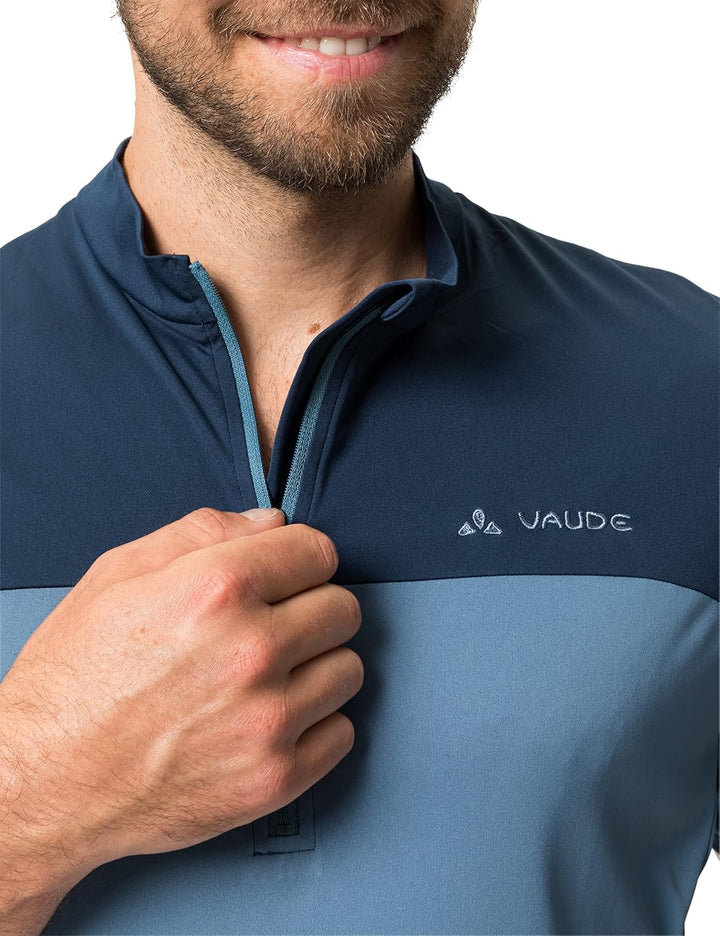 VAUDE Men's Escape Half Zip Shirt - Radshirt Herren - Radtrikot XXL Blue Gray, XXL Blue Gray