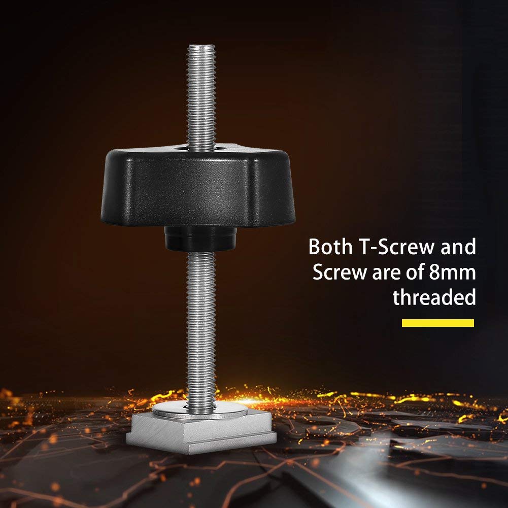 2 pcs Schnellspannklemmen-Set , aus Metall, für T-Nut-Schienen, Werkzeug zur Holzbearbeitung Platen