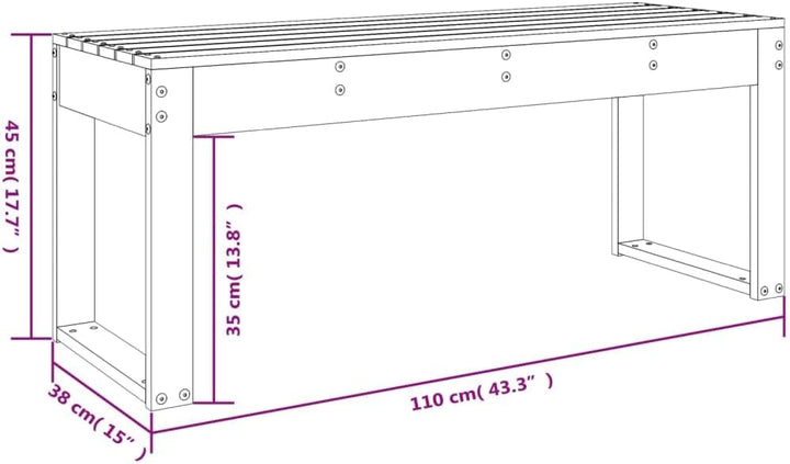 vidaXL Gartenbank, Sitzbank Latten-Design, Holzbank Bank für Garten Terrasse, Parkbank Massivholzban