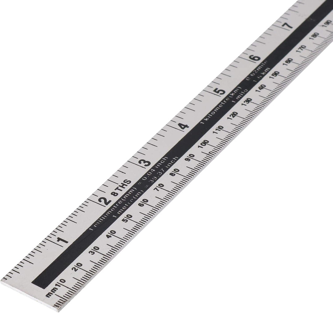 1m (40") Aluminium Lineal Imperial & Metrische Umrechnung gerade Kante Regel