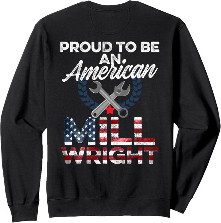 Millwright Bild auf der Rückseite der Kleidung Sweatshirt