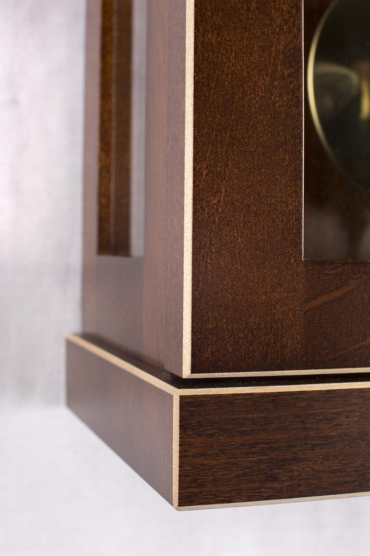 Hermle 70989-030341 Progressistische Wanduhr 4 4 Westminster, Nussbaum 57cm x 22,5cm x 13 cm, 1