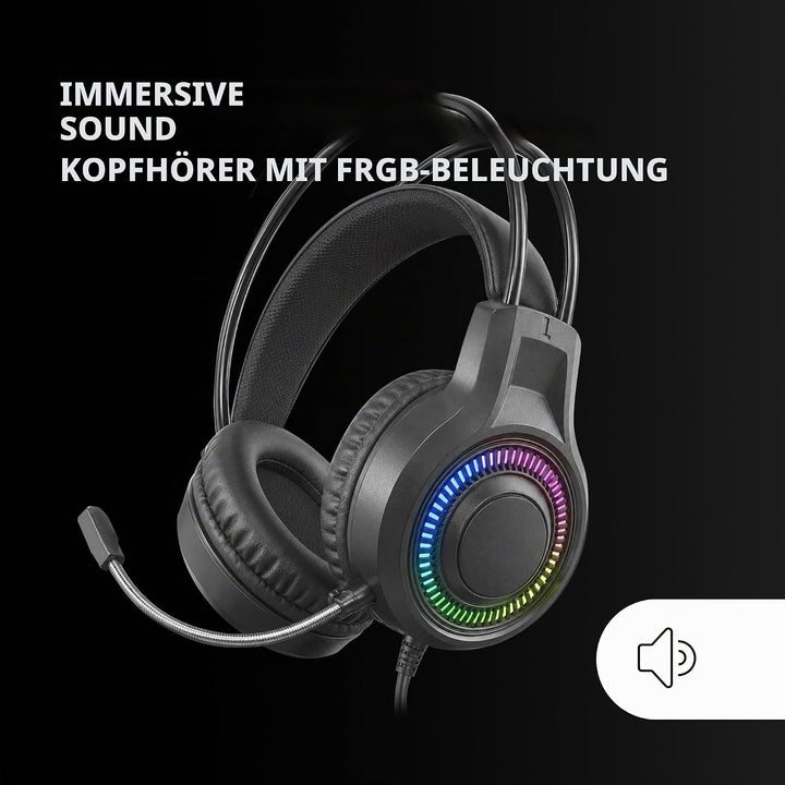 Mars Gaming MCP124PRO, Portugiesisch, Gaming-Combo 4in1, RGB H-Mech-Tastatur mit Handballenauflage,