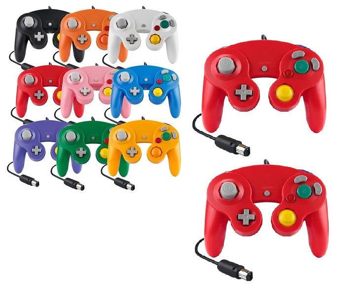 Controller Für Game Cube Weiss und Switch kabelgebunden Gamepad Joypad (Rot) [Video Game], Rot