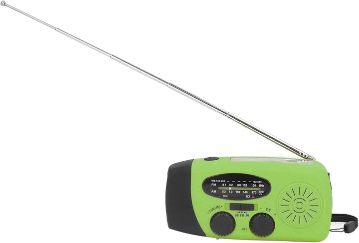 Solar Radio, Hand Kurbelradio 1200-mAh Batterie Power Notfallradio mit Laterne, Tragbare USB Aufladu