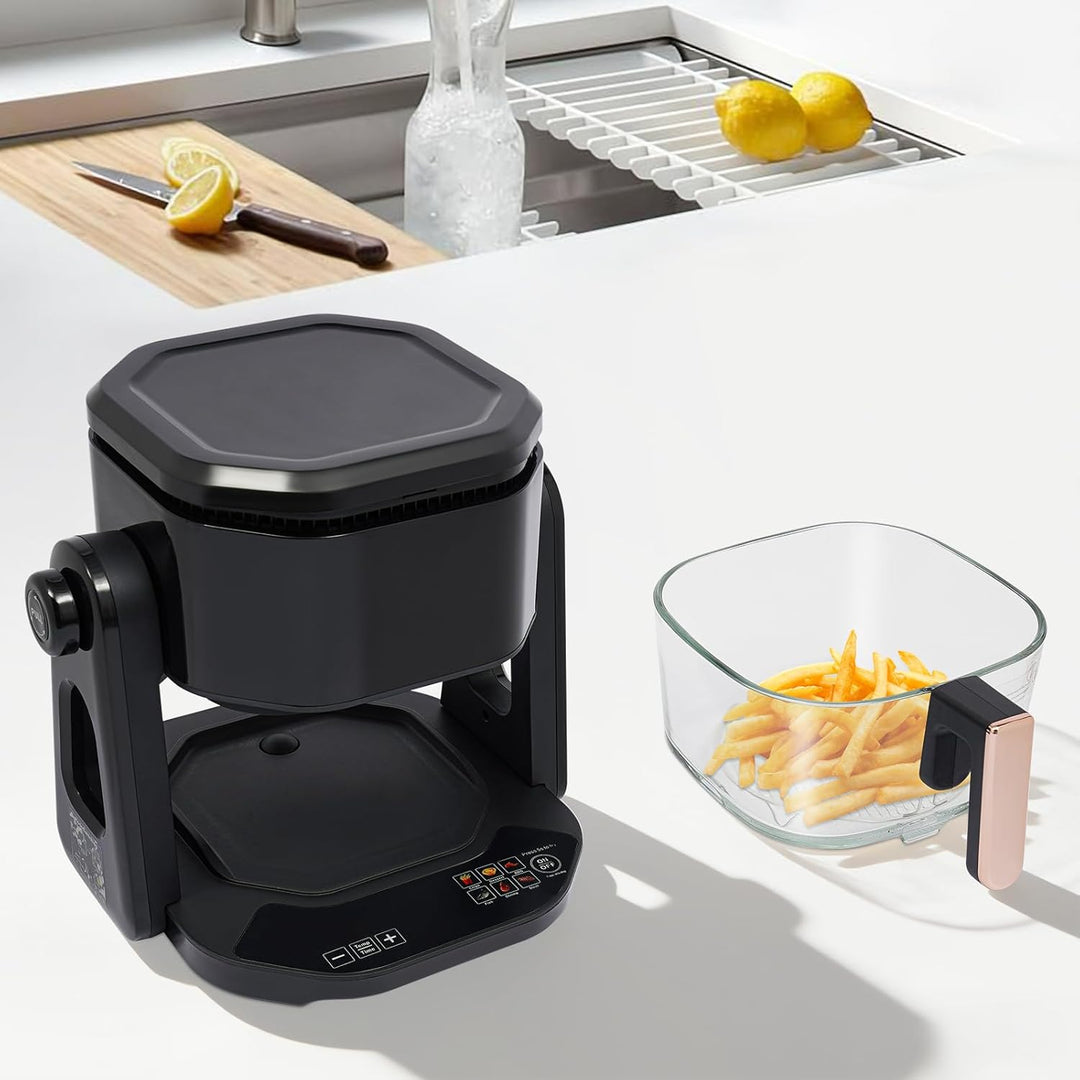 Heissluftfritteuse 4,5L LCD sehr leise spülmaschinenfest | zu Hause in Restaurants, Schulen, Kantine