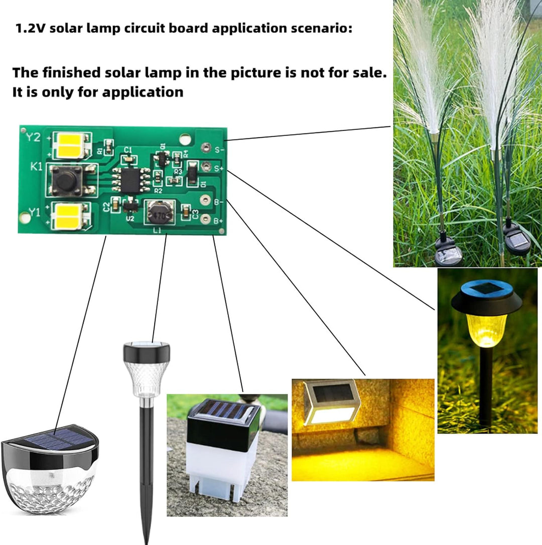 4 Set Solar Light Control Panel Kit LED Licht Controller Board Solar Rasen Licht Control Board für S