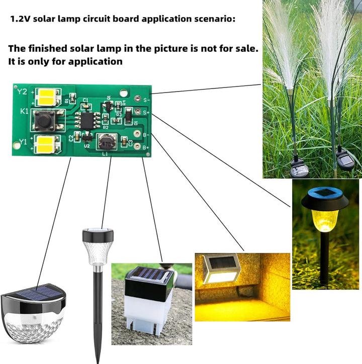 4 Set Solar Light Control Panel Kit LED Licht Controller Board Solar Rasen Licht Control Board für S