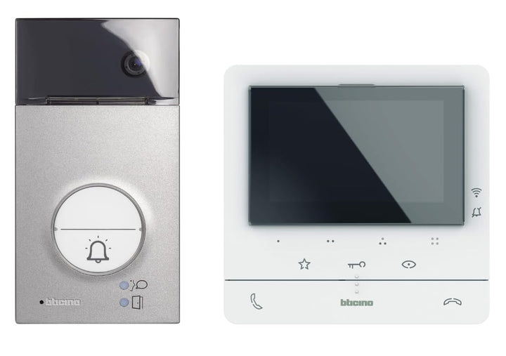 BTICINO, Flex ONE 2-Draht Videosprechanlagen WLAN Set, Classe 100 X16E mit 5" LCD-Display, 105° Weit