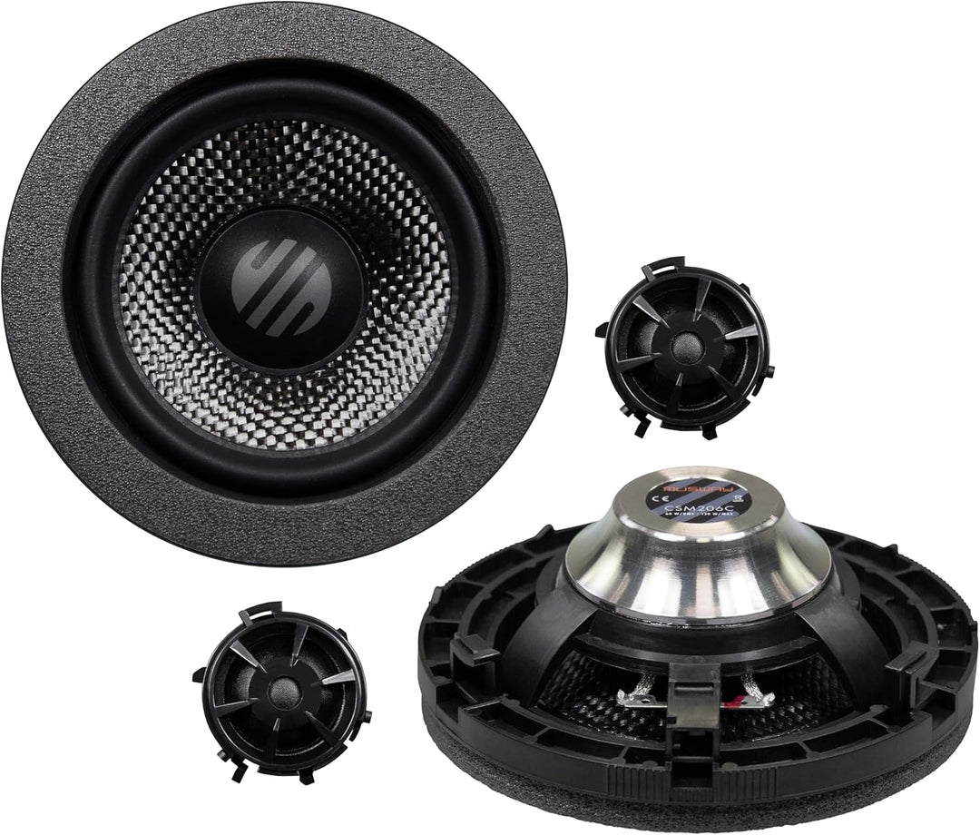 Musway CSM206C - 10cm 2-Wege Komponenten -System kompatibel mit Mercedes Benz C-Klasse (W206) | 1 Pa