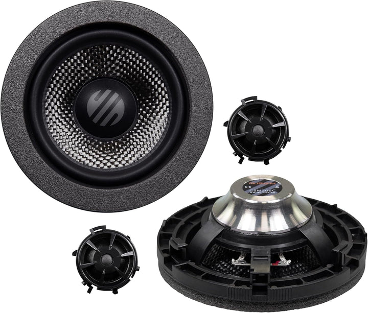 Musway CSM206C - 10cm 2-Wege Komponenten -System kompatibel mit Mercedes Benz C-Klasse (W206) | 1 Pa