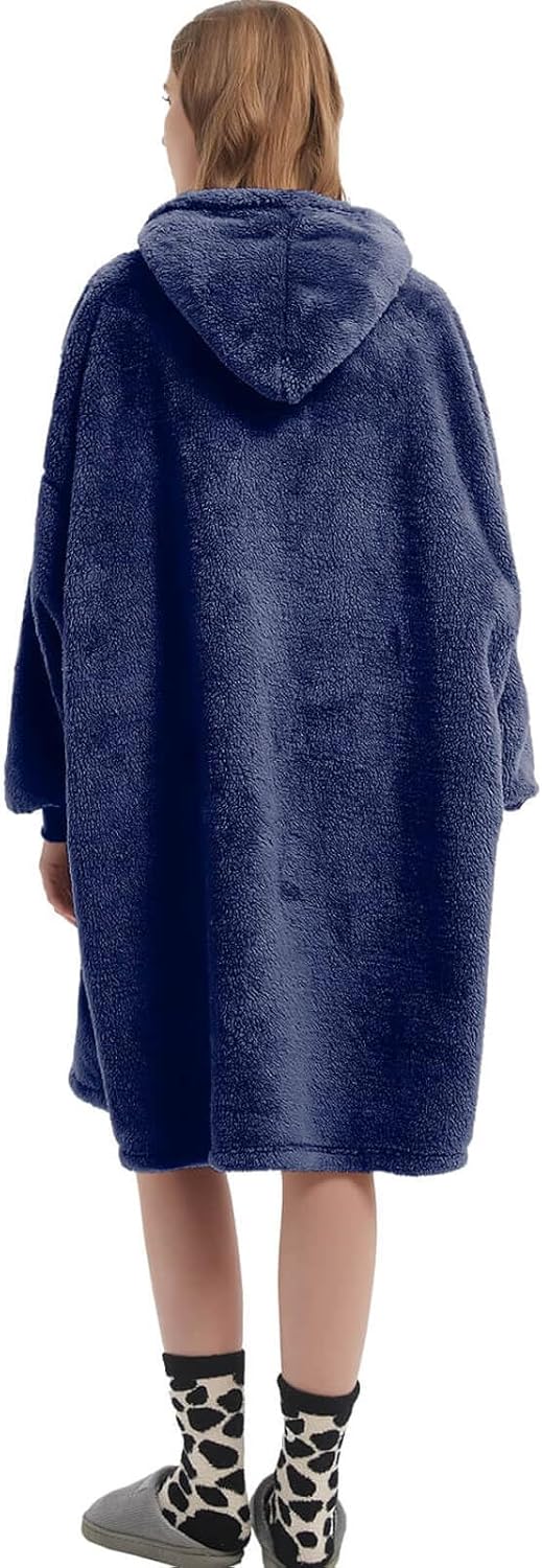 FELOVE Hoodie Decke Ärmeln Kuschelpullover Mit einer grossen Tasche,Tragbare Decke Ultra Soft Bequem