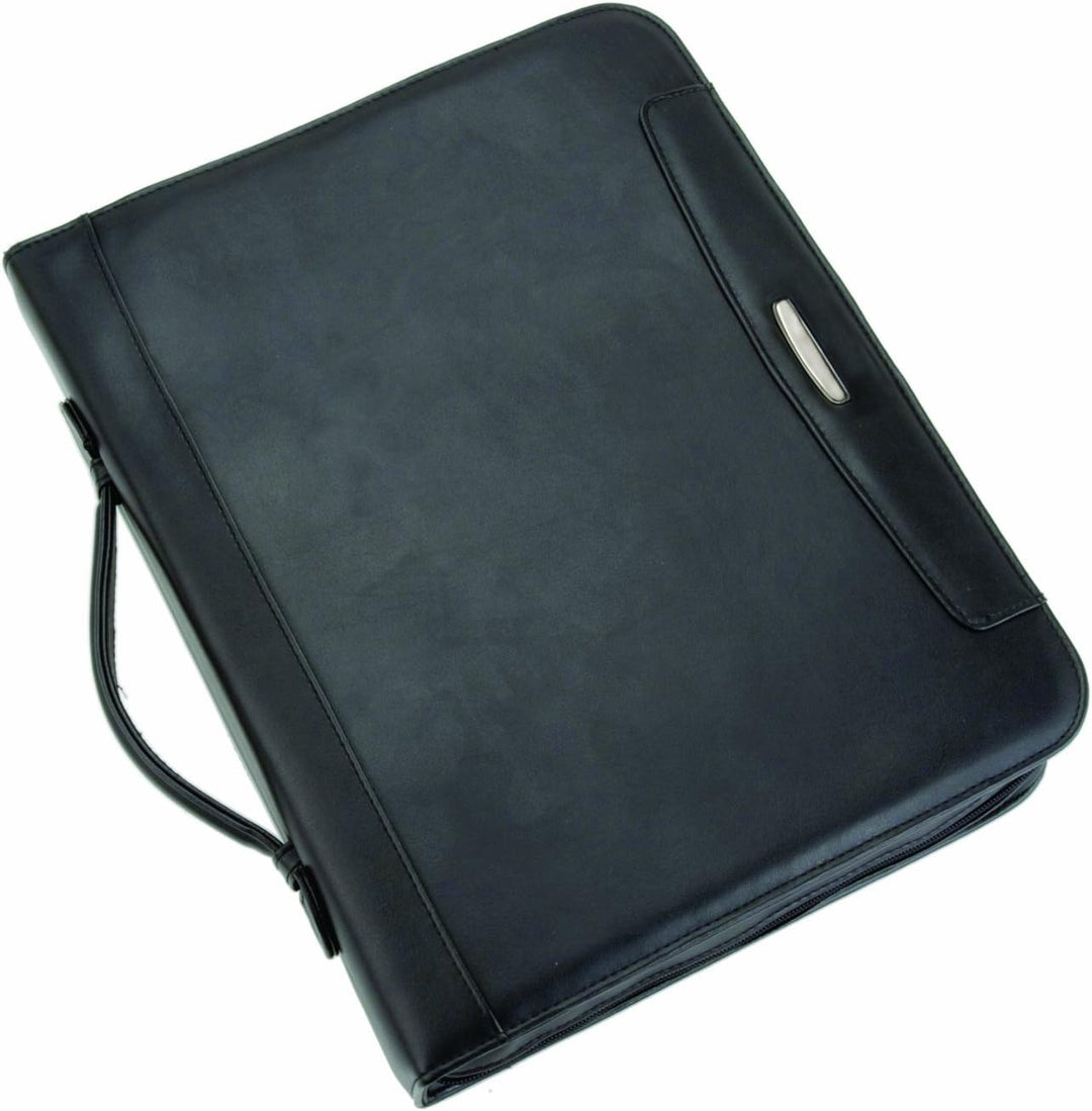 Alassio 30104 Ringbuchmappe A4 Porto, Tagungsmappe aus FINEtouch-Lederimitat, Schreibmappe mit Block