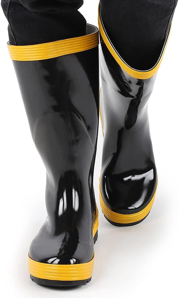 Sicherheitsstiefel Feuerwehr Rettungs Gummistiefel Schutzschuhe Rutschfeste Hochtemperaturbeständigk