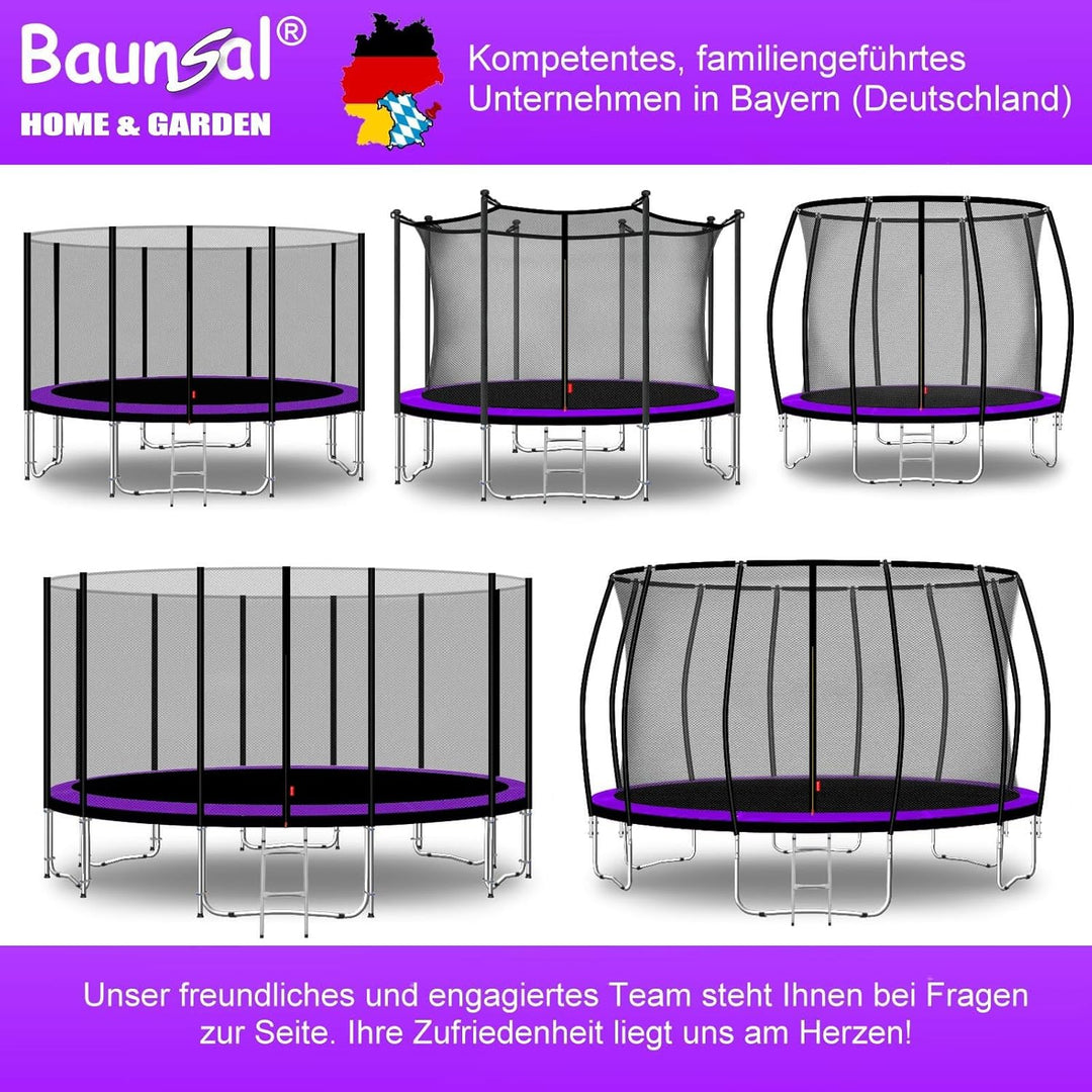 Baunsal® Trampolin Randabdeckung Ø 183 244 250 275 300 305 335 366 370 396 400 427 430 457 460 487 4