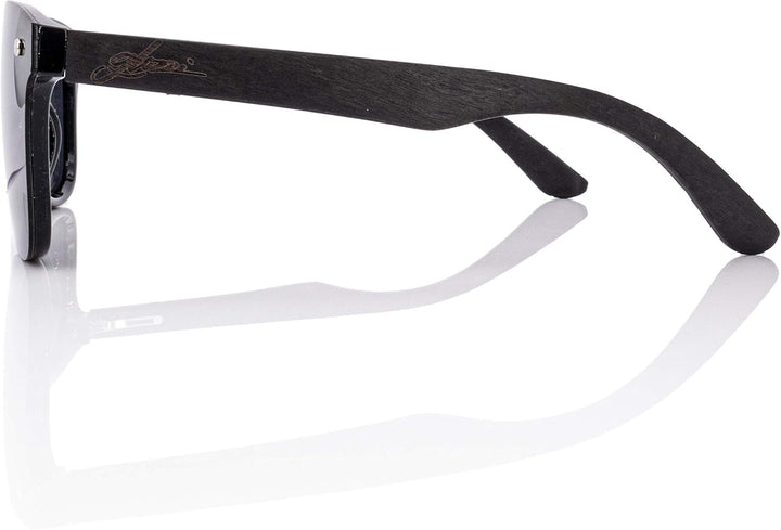 glozzi Sonnenbrille Herren und Damen Holz Polarisiert UV400 mit Holzbügeln und Brillenetui aus Kork
