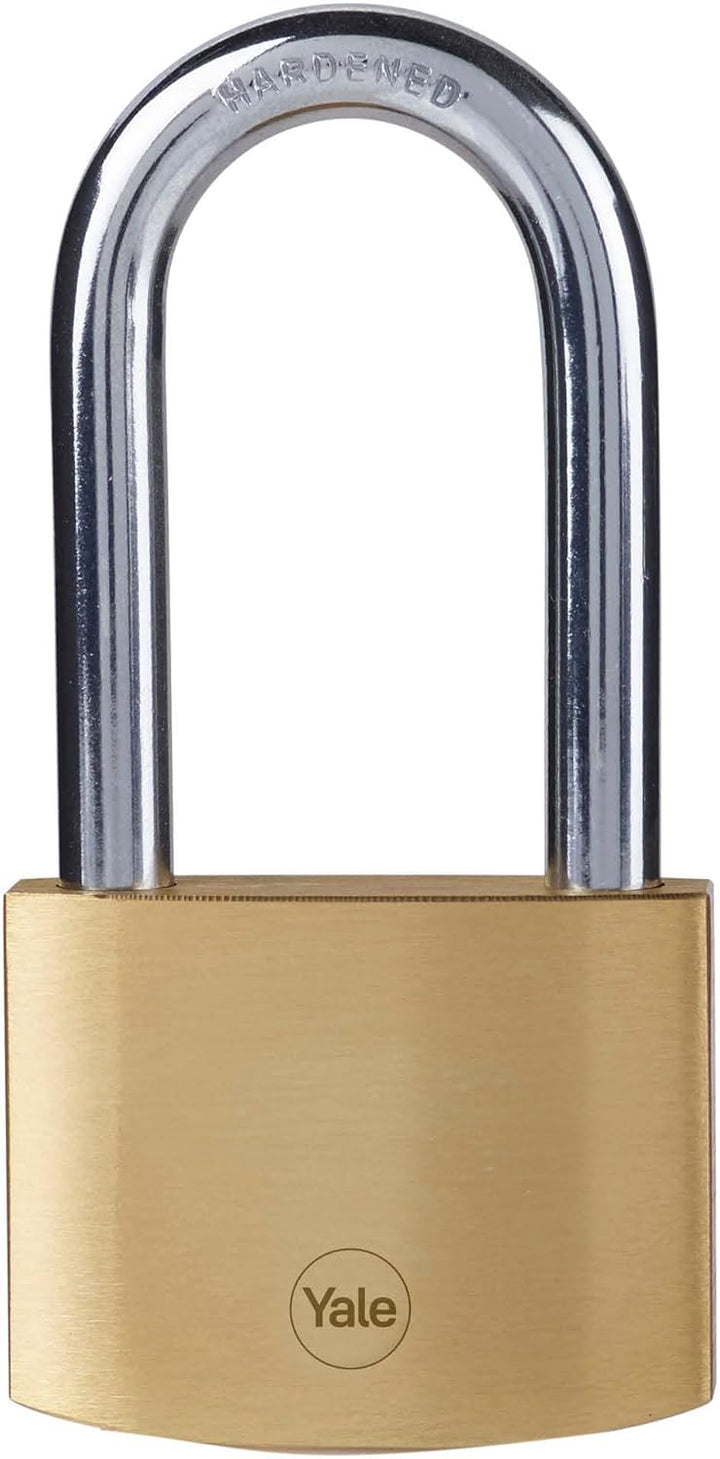 Yale Y110B/60/163/1, Standardsicherheit, 60 mm, Messing, Vorhängeschloss, Doppelverriegelung, langer