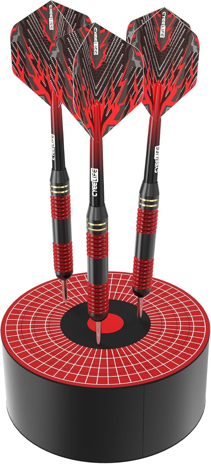 CyeeLife Mini Dart Dock - Dartpfeile Halterung - Dartscheibe Form Premium Sisal Dartständer - Stilvo