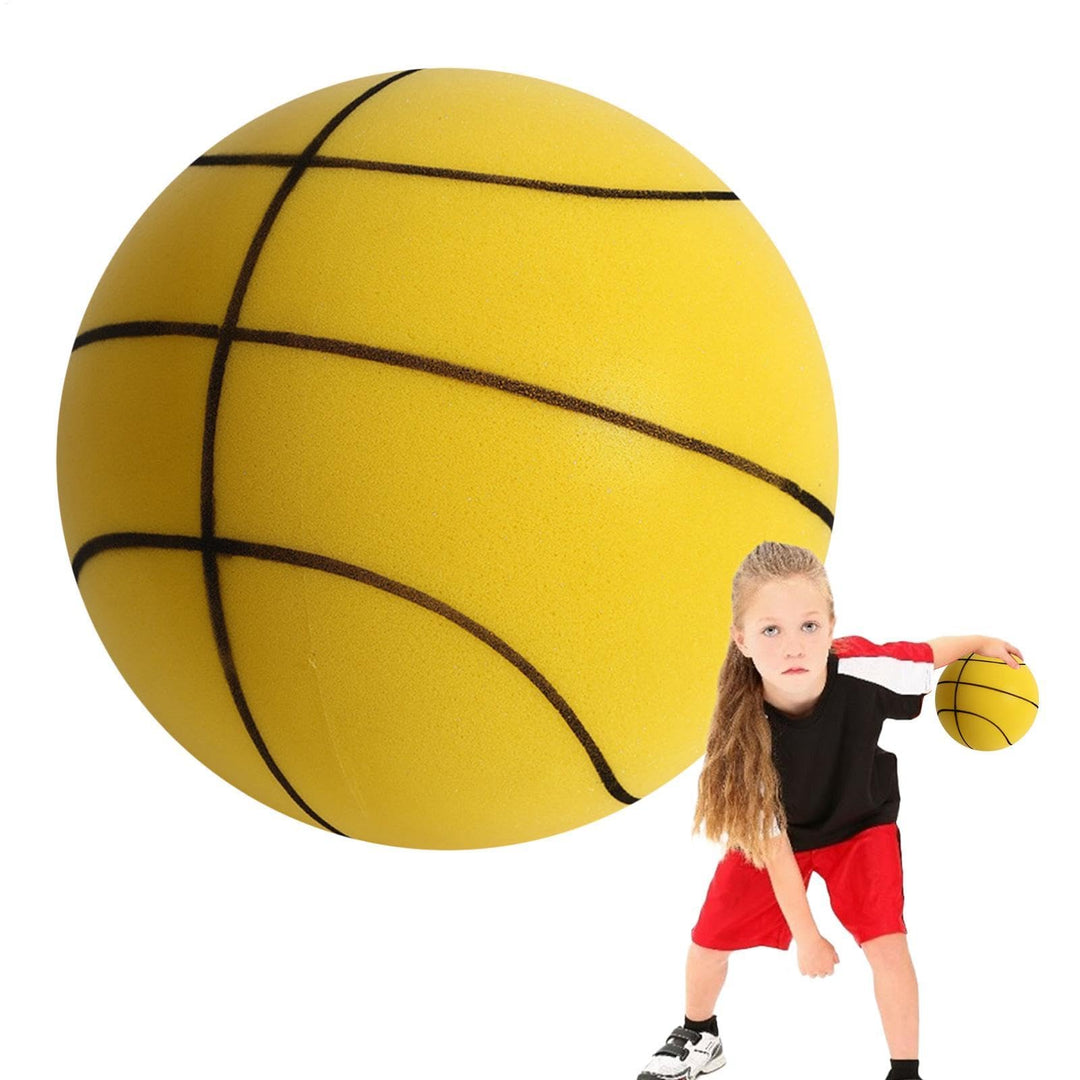 Generisch Leiser Basketball, leiser Indoor-Basketball, leiser Basketball-Dribbling im Innenbereich,